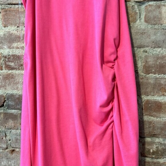 Target A New Day Women's Pink Sleeveless Ruched Ponte Maxi Dress Size Large - Picture 3 of 6